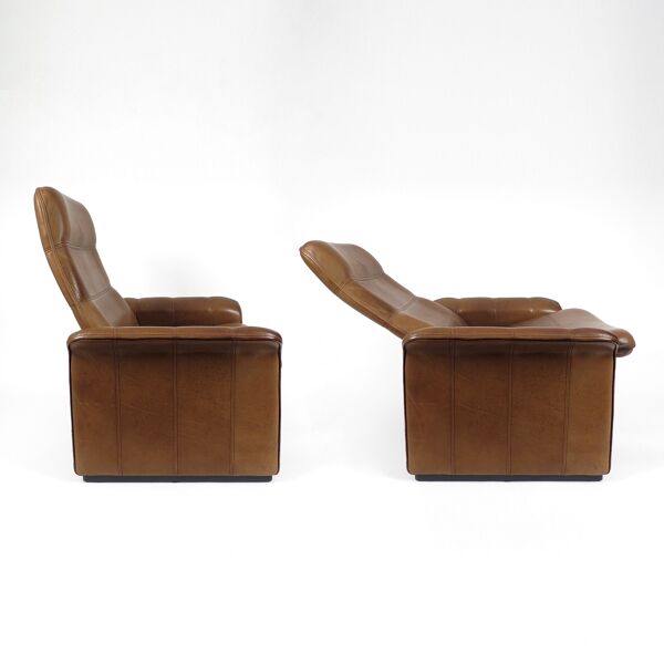 fauteuil En cuir Buffalo Par De Sede - Années 1970