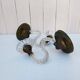 Pair of Murano twisted glass wall lights
