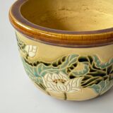Old glazed ceramic cache pot