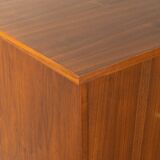 Classic freestanding desk from the 1950s, walnut veneer