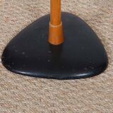 Lampadaire vintage en bois et métal des années 1960