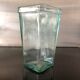Square-based glass vase