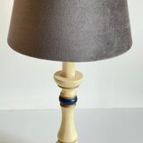 Vintage turned wooden lamp