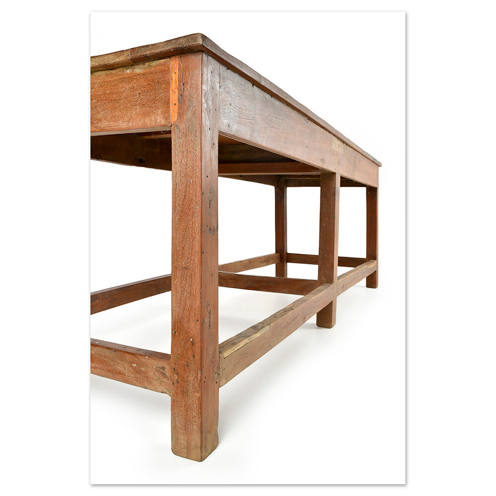 Large solid wood work table (245 x 80 x 90cm)