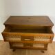 Vintage dresser rattan compass feet