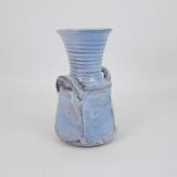 Sky blue glazed ceramic vase