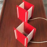 Mid-century acrylic table lamps, set of 2