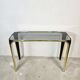 1950s glass and gold console table – Mid-century modern style