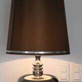 Silver ceramic lamp with shade 690mm