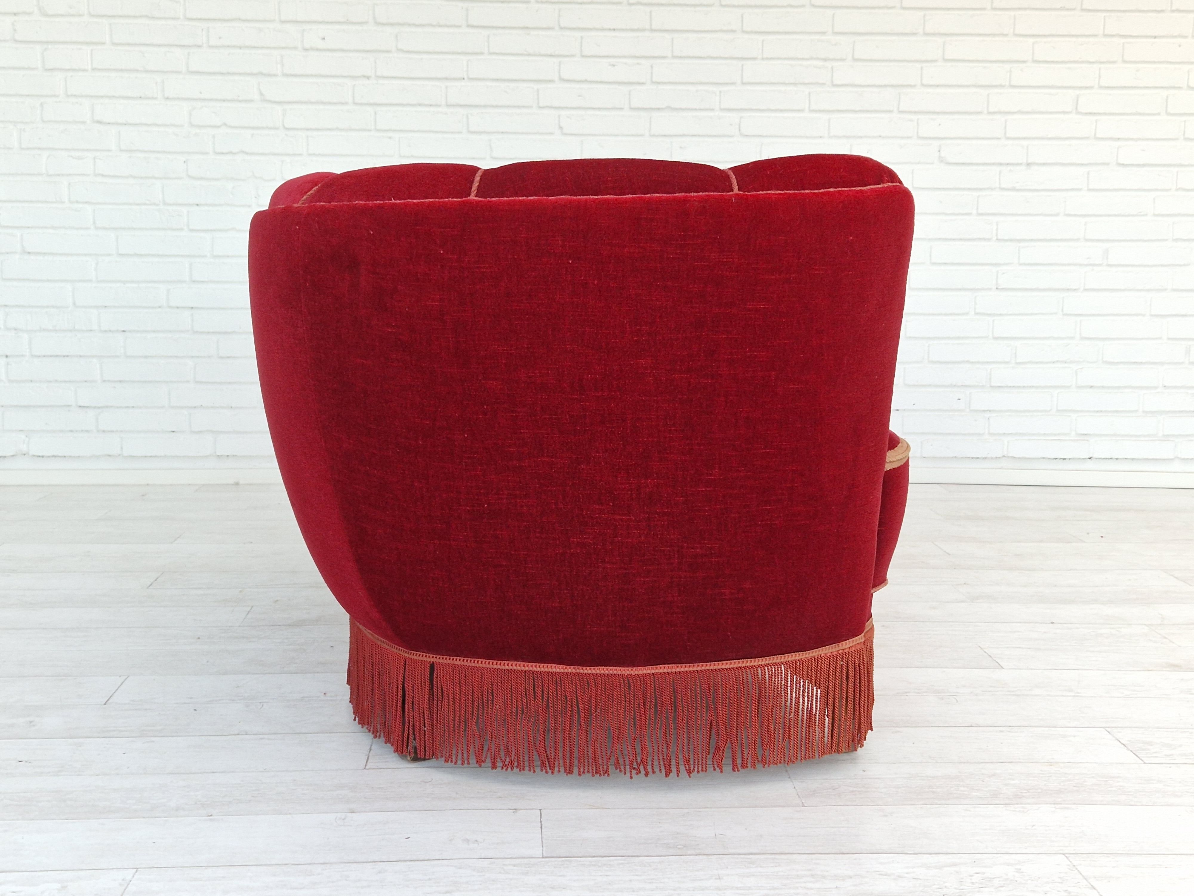 1960s danish vintage 2 seater "banana" sofa