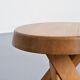 Original S31 stool in solid elm by Pierre Chapo, circa 1980.