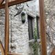 Old wooden entrance coat rack
