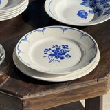 Set of 14 antique deep plates Moulin des Loups Hamage Model Edmond