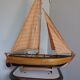 Wooden boat model sailboat