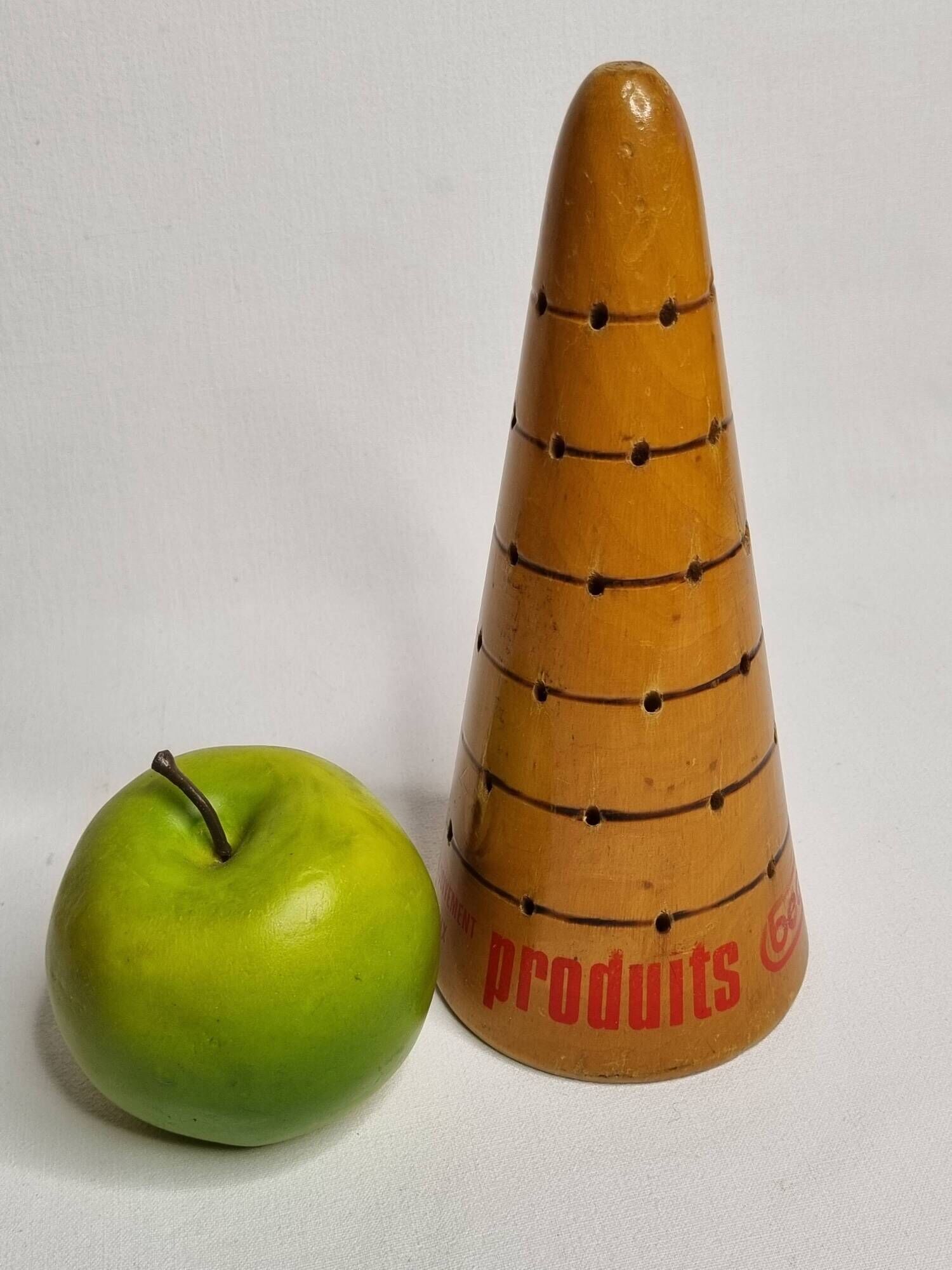 Vintage Turned Wood Countertop Lollipop Display Stand, 22cm