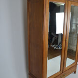 Art Nouveau wardrobe by Mathieu Gallerey in mahogany, model with Clematis, circa 1920