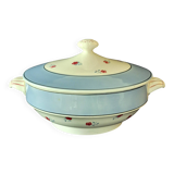 Vegetable dish (soup tureen) in Digoin Sarreguemines earthenware, model AIX A156.