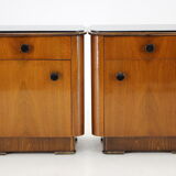 1950s pair of bedside tables, czechoslovakia
