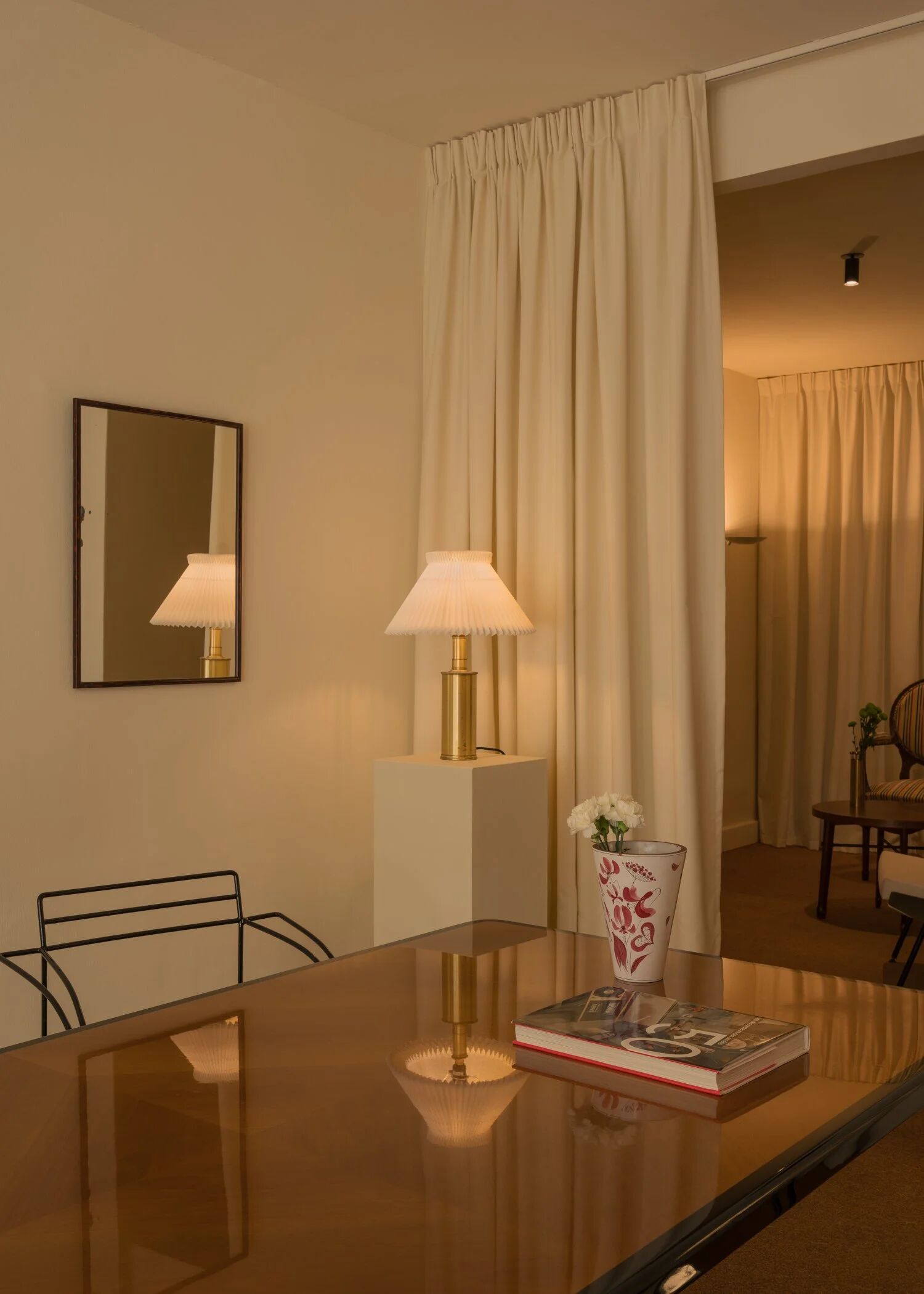 Rectangular French mirror in faux tortoiseshell