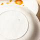4 assiettes creuses vintage - fleurs oranges