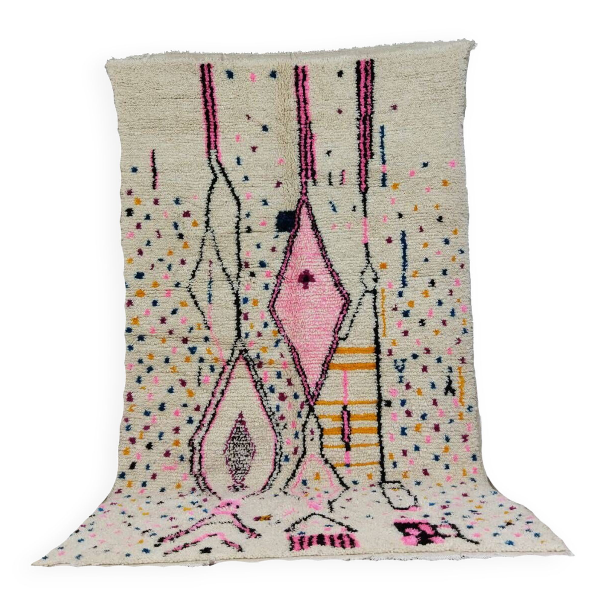 Handmade Moroccan Berber rug 253 X 143 CM