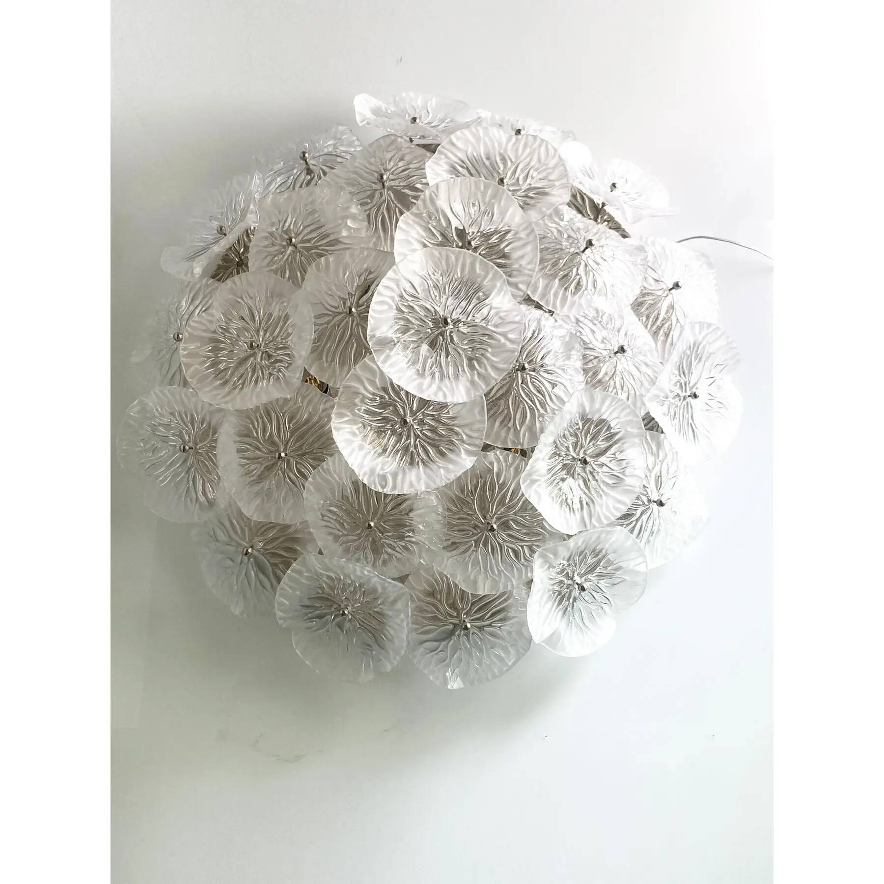 Simoeng Floreal Flush Mount Featuring Contemporary Murano Glass