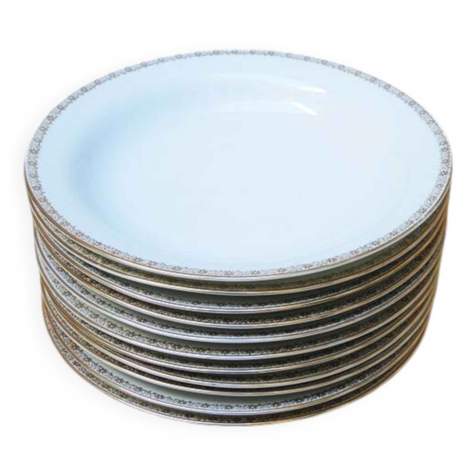 11 Old Soup Plates - Rheinpfalz Hartporzellan Germany