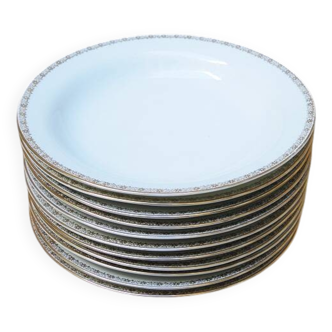 11 Anciennes Assiettes Creuses - Rheinpfalz Hartporzellan Germany