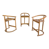 Set of 3 Almillmö bar stools, vintage 1980s German design
