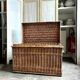 Trunk, woven wicker chest