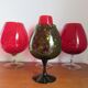 Vase italien en verre soufflé années 70