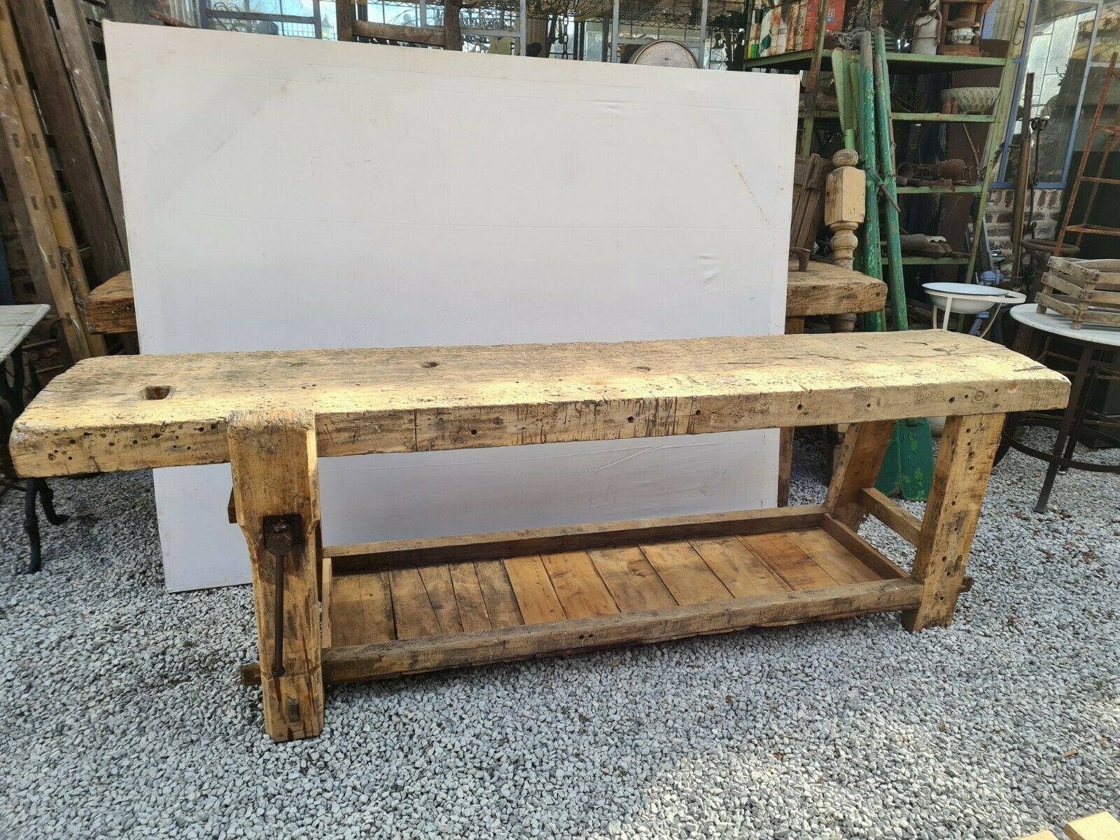 Wooden cabinetmaker's workbench