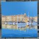 Patrick TURION Large Oil Port of Saint TROPEZ 80x80cm Exhibitions