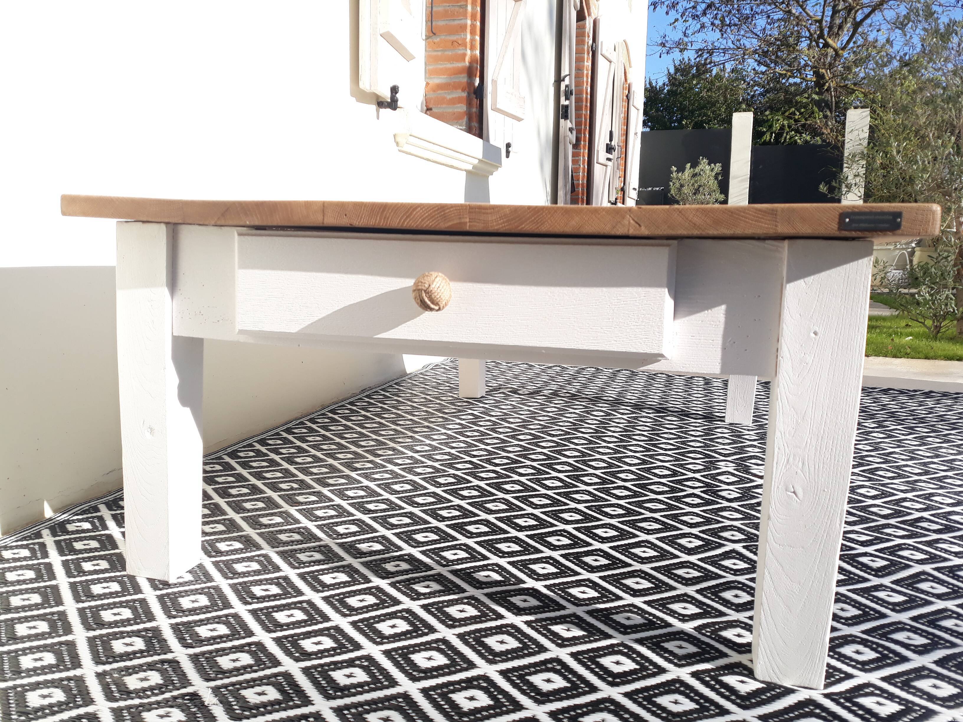 Solid oak farm coffee table