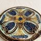 Art Nouveau earthenware bottle coaster/trivet, late 19th/early 20th century