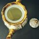 Antique Teapot in White and Gold Porcelain Baroque Style