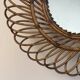 Round rattan mirror from the 1950s France