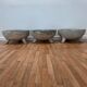 Set of 3 planters Demi-Chaudron, Willy Guhl, Switzerland - 1950/70