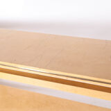 Parchment and brass console