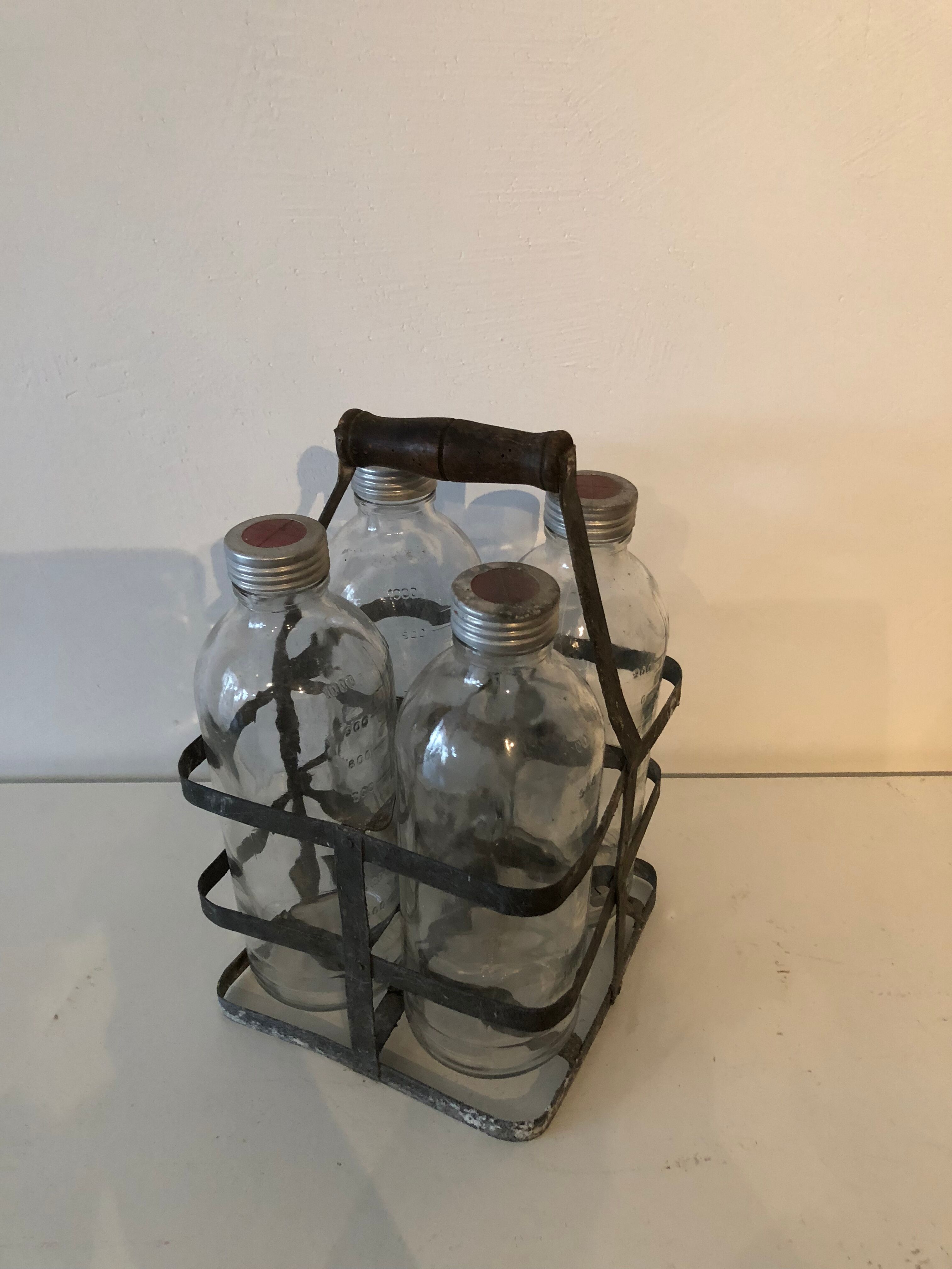 Door bottles in old zinc