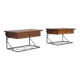 Pair of vintage Scandinavian hanging bedside tables 1960