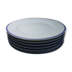 6 plates dessert Limoges Haviland Rochas filet bleu