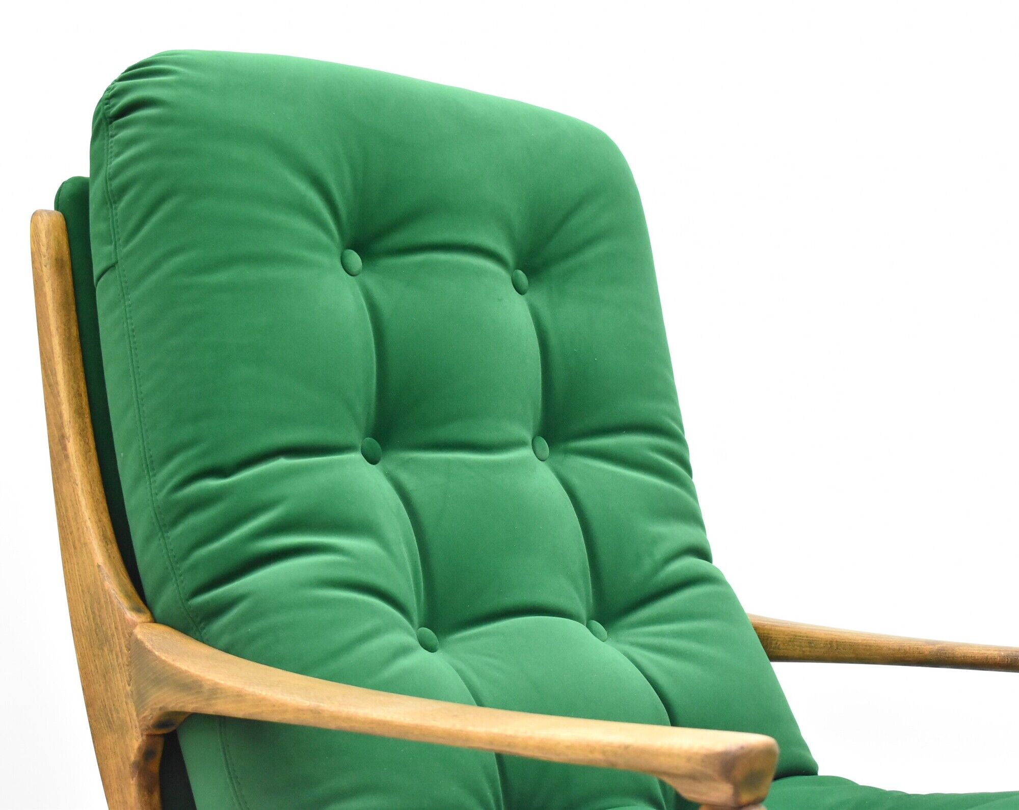 Original rotate armchair, Scandinavian icon, 1960s, quality green velvet