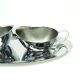 Mid-century modern coffee set, nickel-plated brass, Poland, 1950s