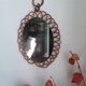 Miroir marguerite vintage en rotin