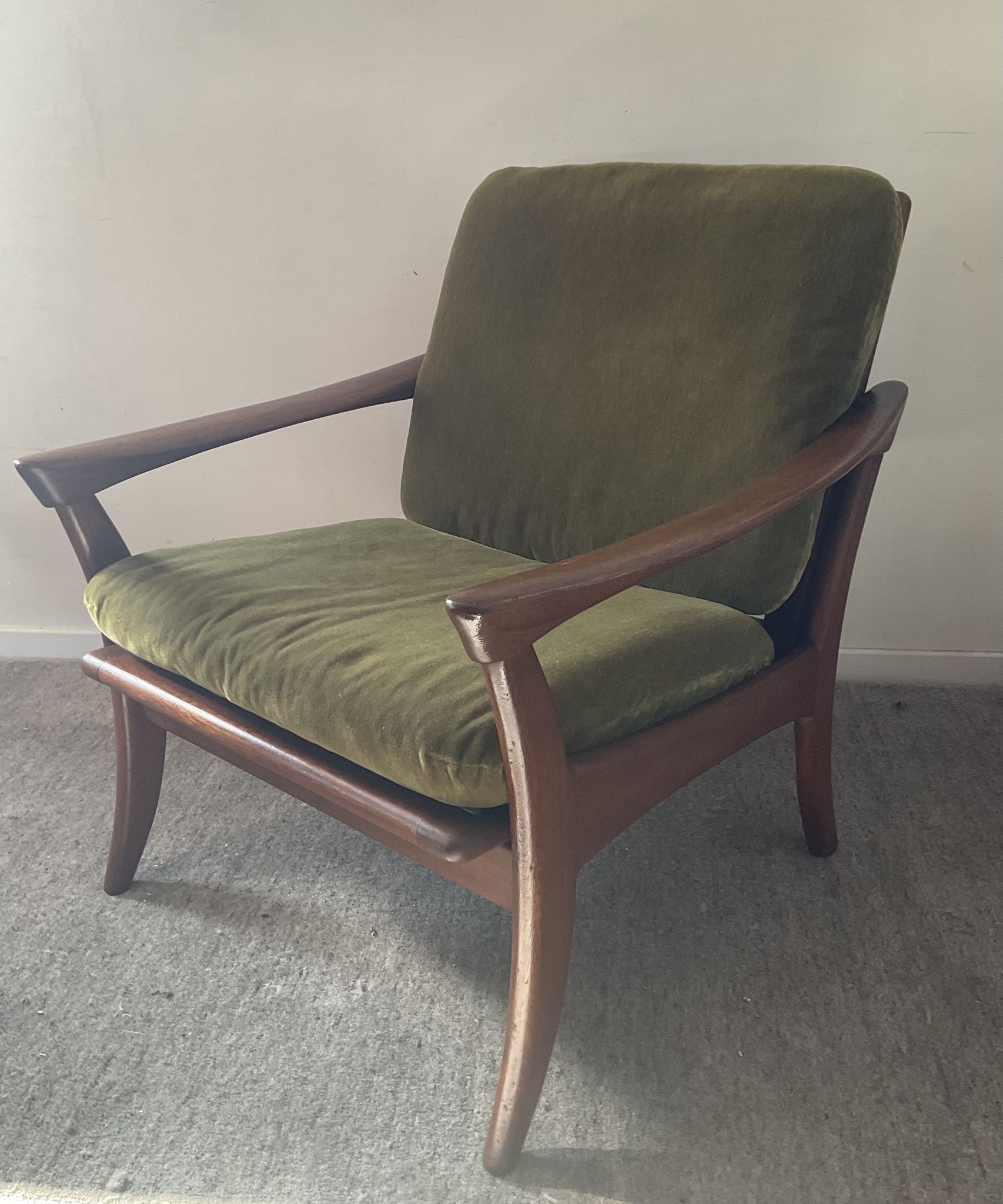 Pair of Scandinavian armchairs De Ster Gelderland in teak 60s