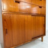 1960s Vintage Mid-Century Danish Three-Piece Teak Cabinet