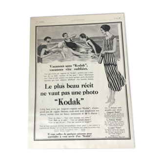 Publicité vintage à encadrer kodak