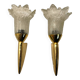 Murano Glass Brass Sconces Set of 2