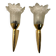 Murano Glass Brass Sconces Set of 2